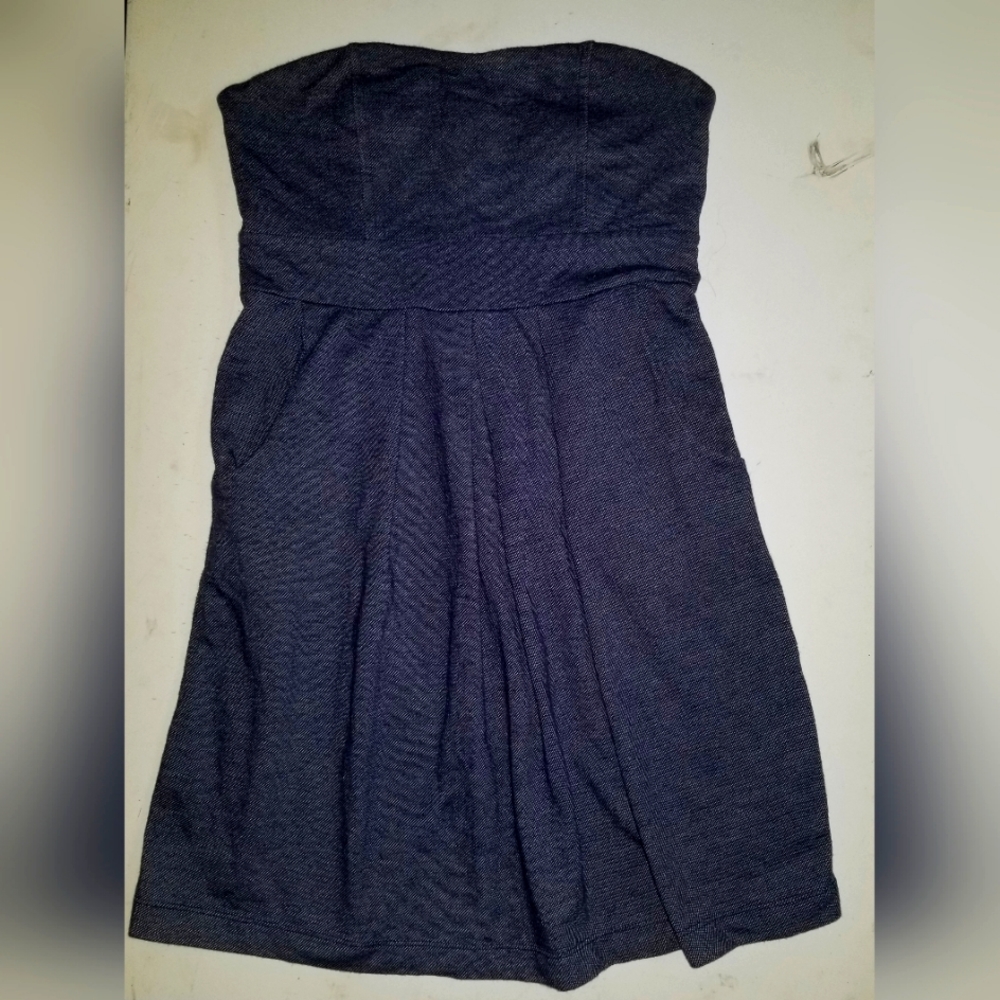Forever 21 Blue Strapless Mini Dress